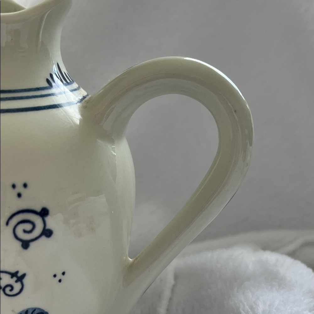 Artisan Blue Floral Ceramic Jug - Picture 6 of 10